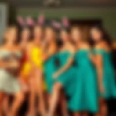 A group of Playboy Playmates from 1959 posing together with smiles, showcasing their glamorous looks and personalities, reflecting the charm of that era.