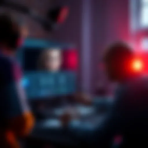 A digital artist working on rigging a 2D character's face for animation with software tools visible on the screen.