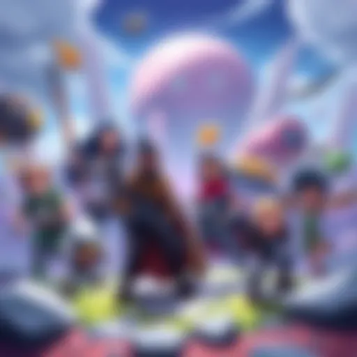 An illustration showing various 2D game characters and environments, highlighting popular styles in game development.