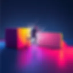 Illustration showing two 2D physics objects, a character and a static barrier, positioned close but not overlapping, with a visual indication of an unexpected collision.