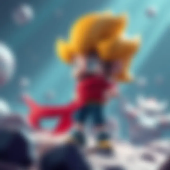 A vibrant 2D character sprite enhanced with normal maps to add depth and shading effects in Unity.