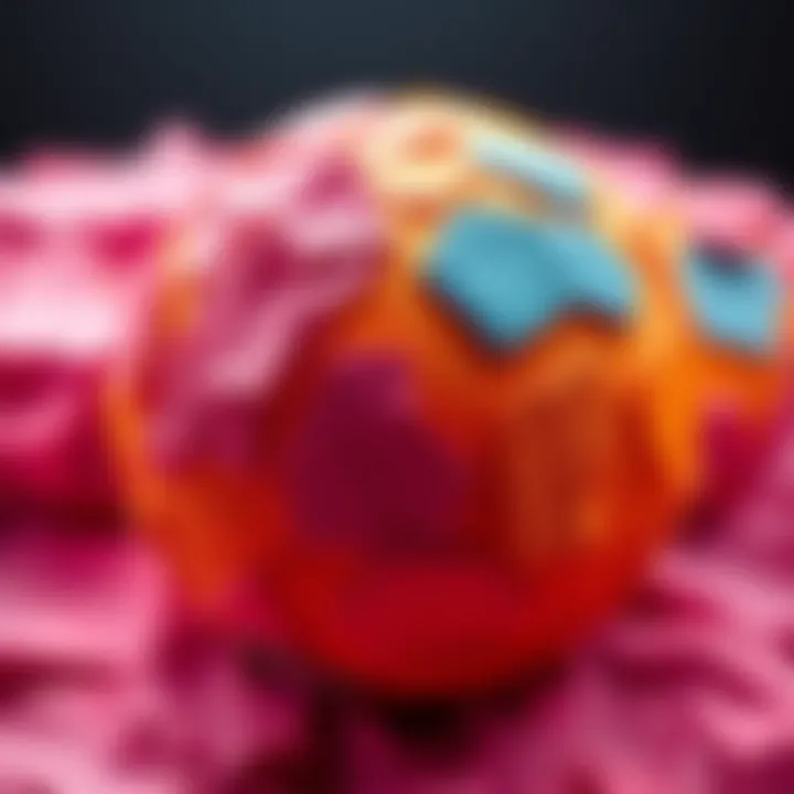 A visual representation of 2D textures being modified in Blender's shader editor, showcasing a before and after comparison of texture displacement effects.