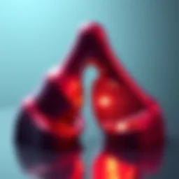 Visualization showing two 3D shapes overlapping with highlight effect demonstrating collision detection.