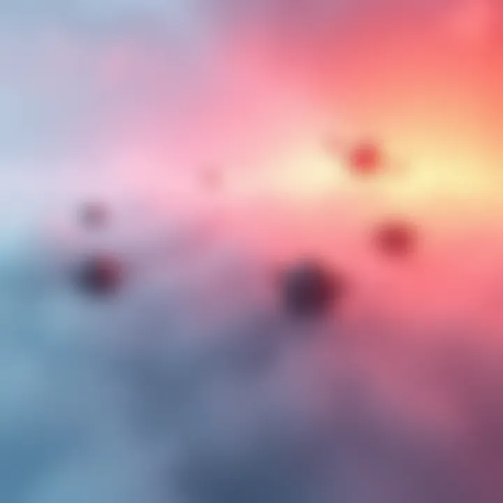 A 3D animation scene showing atmospheric fog gradually fading distant objects, enhancing depth and realism.