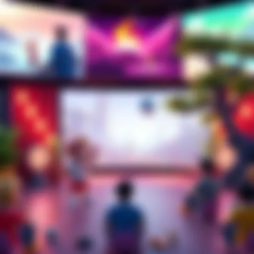 Screenshot of 3D animations created in Blender showcasing vibrant scenes and characters