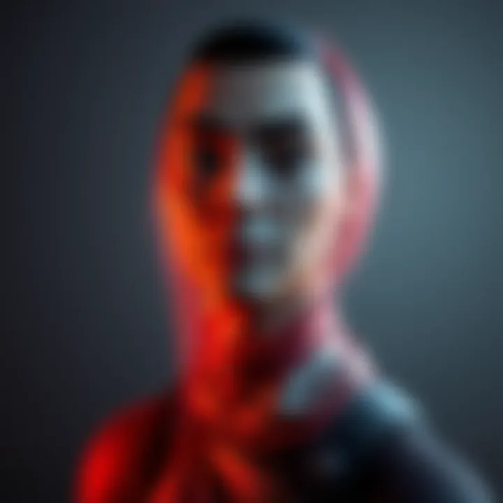 A 3D character model demonstrating shrinkwrap techniques to fix armature deformation issues, showing smooth transitions without clipping.
