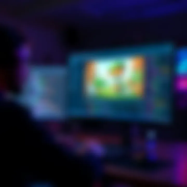 A programmer working in Visual Studio Code, with a 3D game scene displayed on the screen, showing graphics and code side by side.