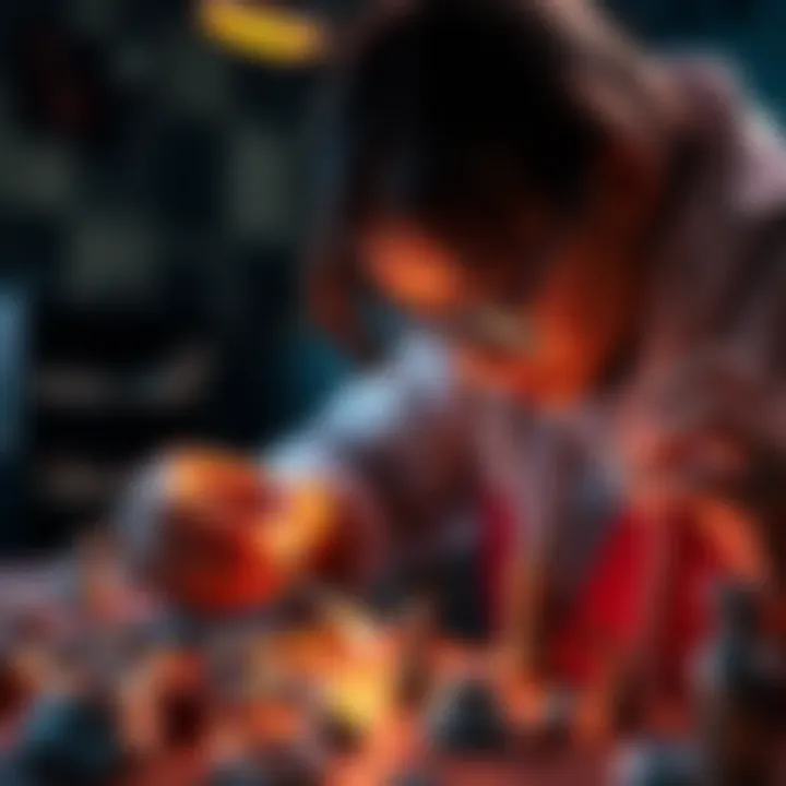 An artist crafting custom 3D jewelry inspired by character designs