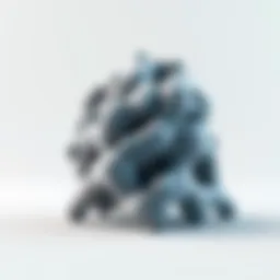 A greyed out 3D mesh model showing detailed structure and topology adjustments