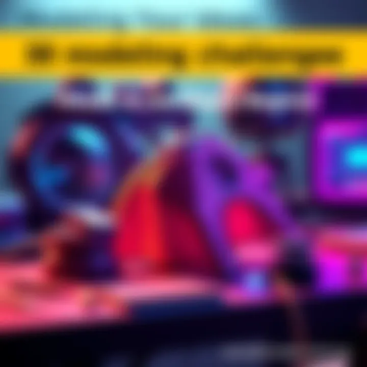 A digital artist creating a 3D model of a hard surface prop based on community suggestions.