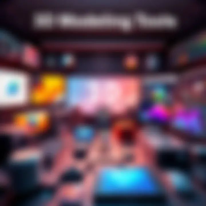 A collection of popular 3D modeling software interfaces, including designs and tools used by professionals.