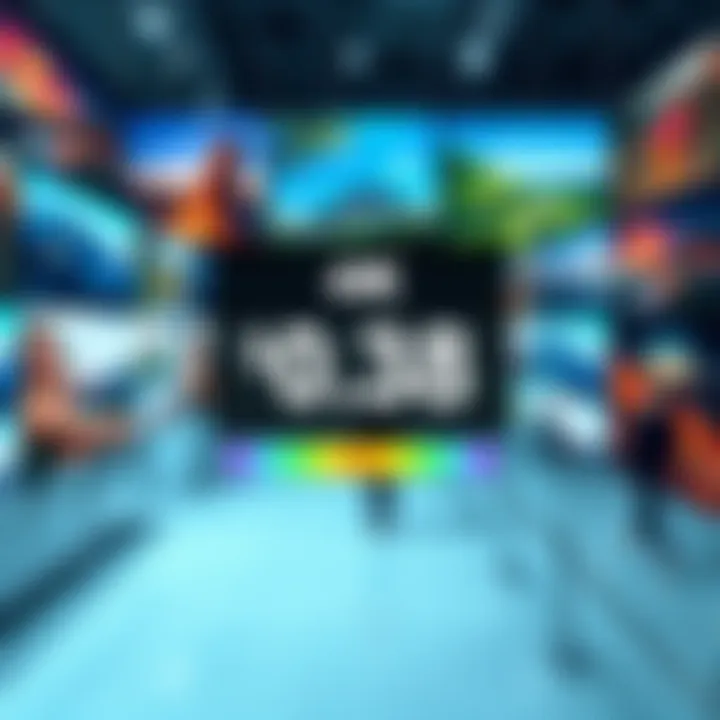 A visual representation of 4K images displayed with a price tag of $0.38 each, showing various vibrant scenes.