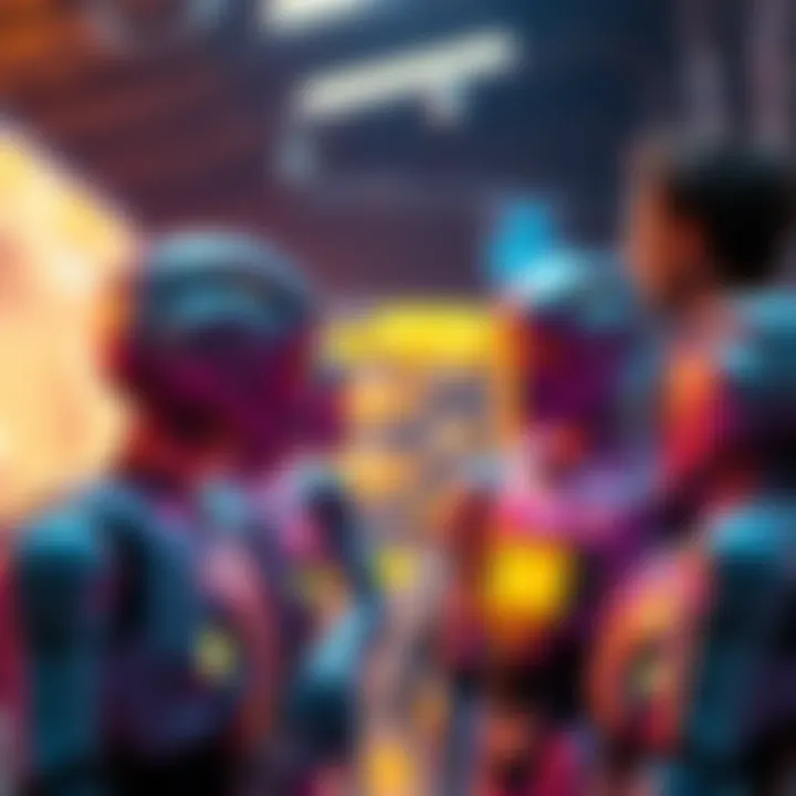 A group of AI bots interacting with each other while a human observes their learning process.