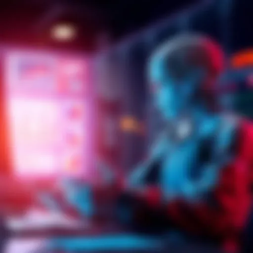 A person engaging with an AI on a digital device during a budgeting discussion, showcasing a productive dialogue instead of simple agreement.