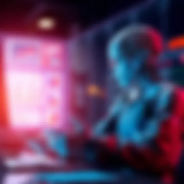 A person engaging with an AI on a digital device during a budgeting discussion, showcasing a productive dialogue instead of simple agreement.