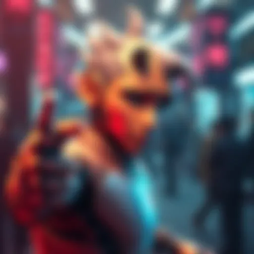 An artistic rendering of a fictional character, showcasing a creative and original design with unique features, aged 21 years or older, captured in a dynamic pose.