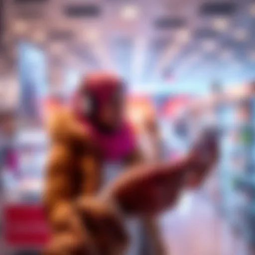 A person using a voice assistant to shop online with a smartphone