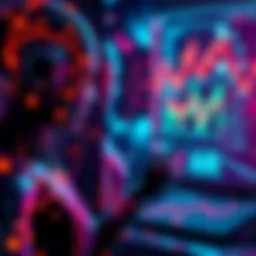 AI agents predicting user behavior A visualization of AI analyzing user data patterns to predict behavior, featuring graphs and user interface elements