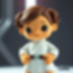 A new design of a cuddly Leia plushie with tan skin, styled hair, and a sassy expression, ready for adventure