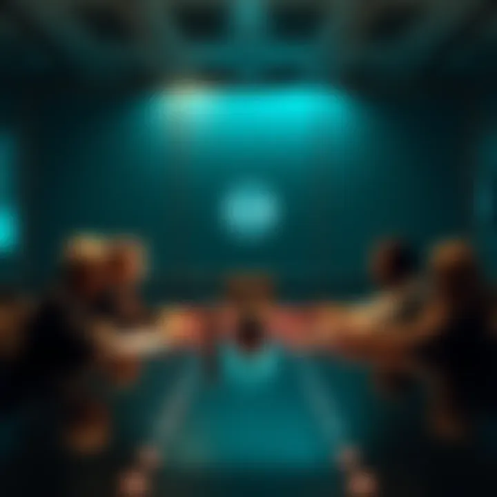 A meeting scene with representatives from OpenAI and the US government discussing an ownership stake.