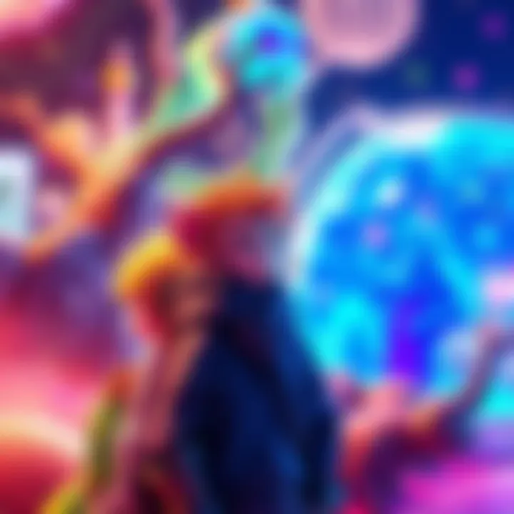 A vibrant collection of AI-generated artwork featuring imaginative characters in various artistic styles, created by Seniorita.