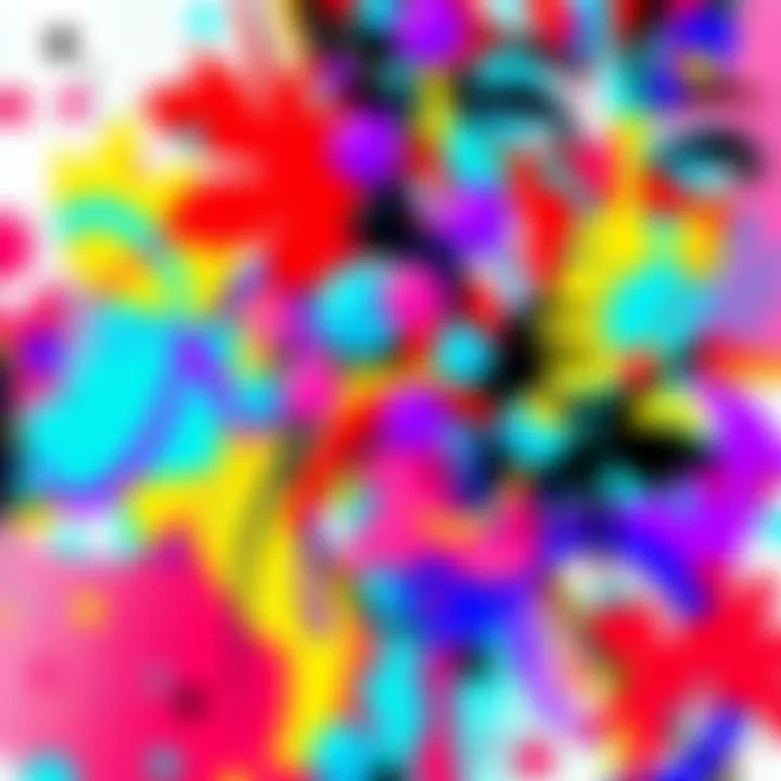 An individual experiments with AI to create colorful abstract art pieces, showing their journey as a beginner in creativity.