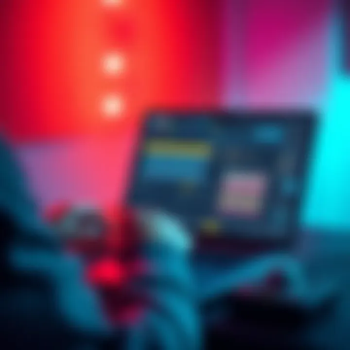 User interacting with the ACE-Step 1.5 music generation interface on a laptop, showcasing its features and settings