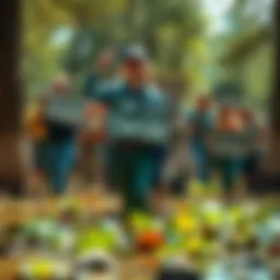 Local activists gather with signs to protect their swamp from external threats, showing determination and unity.