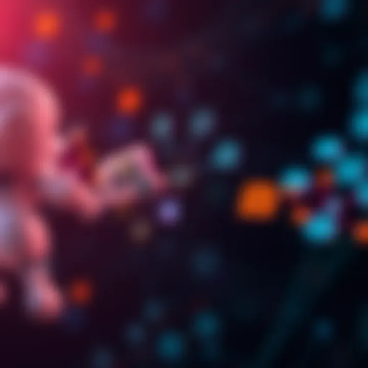 A visual representation of a chatbot using branching graphs for structured conversations, with nodes connecting different topics.