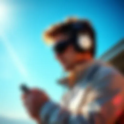 A person using Flux 2 Klein 9b LoRa to control sunlight direction and elevation in an outdoor scene