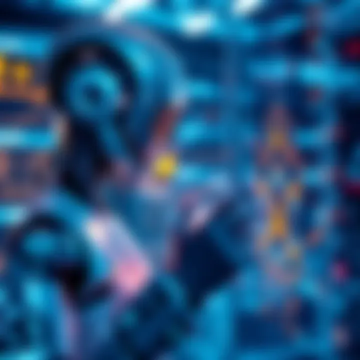 A futuristic AI agent interacting with a person on a digital screen, showcasing advanced technology in communication and task execution.