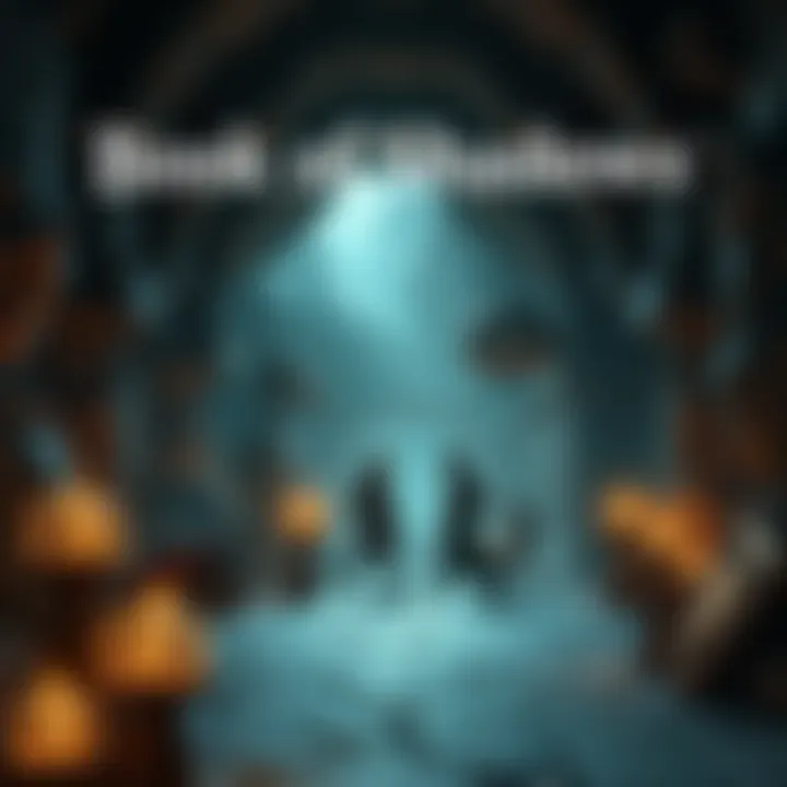 A group of adventurers exploring dark underground chambers filled with ancient artifacts and lurking dangers in the Underdark.