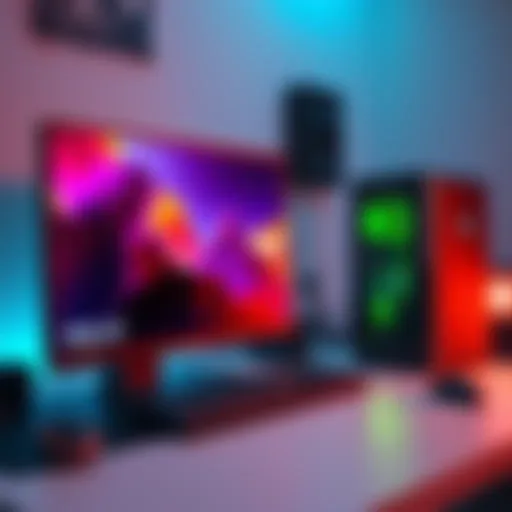 A budget-friendly PC setup for creating content with Unreal Engine 5.6 Metahuman, featuring a monitor, keyboard, and tower on a desk.