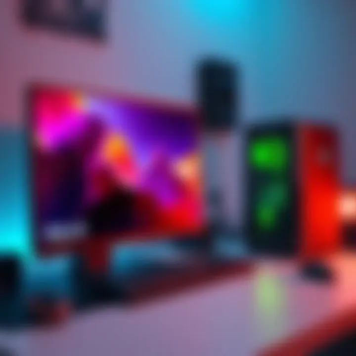 A budget-friendly PC setup for creating content with Unreal Engine 5.6 Metahuman, featuring a monitor, keyboard, and tower on a desk.