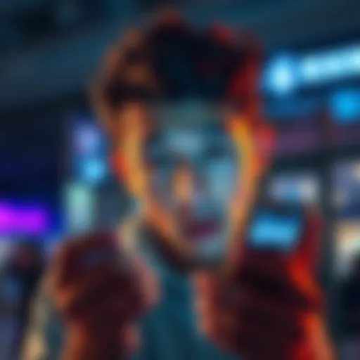 A person looking puzzled at their phone while dealing with an age verification prompt on a social media platform.