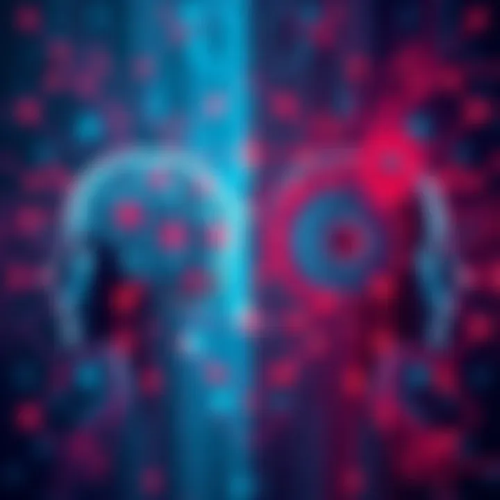 A graphic representation showing the difference between Artificial General Intelligence and Artificial Super-intelligence, with human-like brains and gear symbols.