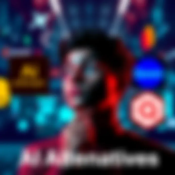 A person contemplating between different AI company logos, representing choices like Anthropic, Kimi, and Qwen.