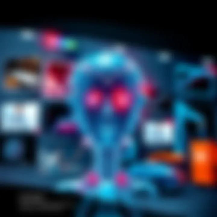 A collage showing AI technology in healthcare, enterprise software, and automation, highlighting its practical uses in different industries.