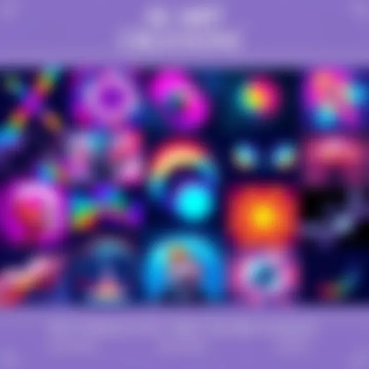 A vibrant display of various AI-generated art pieces, showcasing different styles and techniques by talented artists.