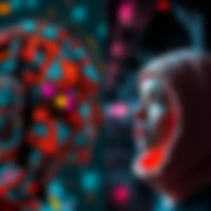 A split image showing AI-generated art on one side and traditional photography on the other, highlighting the contrast between the two forms of visual expression