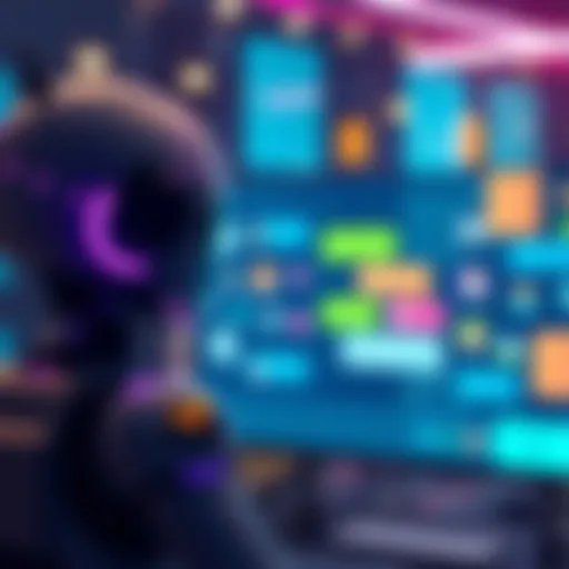 Luna, the new AI chat model, displays a friendly and modern interface on a digital screen, with colorful chat bubbles representing engaging conversations.