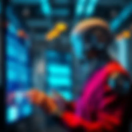 A person engaging in a chat with an AI chatbot on a screen, showcasing human-like conversation abilities.