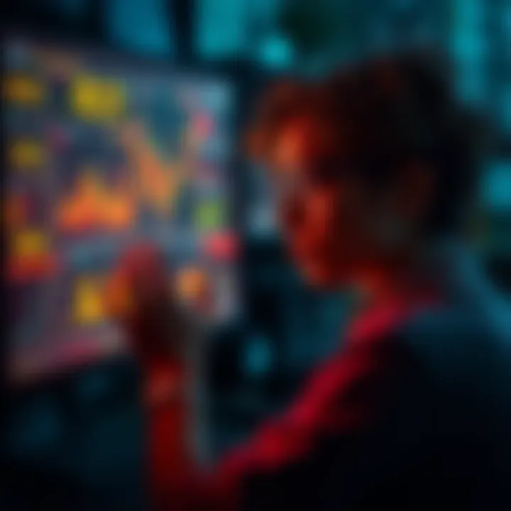 A person looks concerned while examining a computer screen displaying confusing AI-generated data, symbolizing the risks of relying on AI without human oversight.