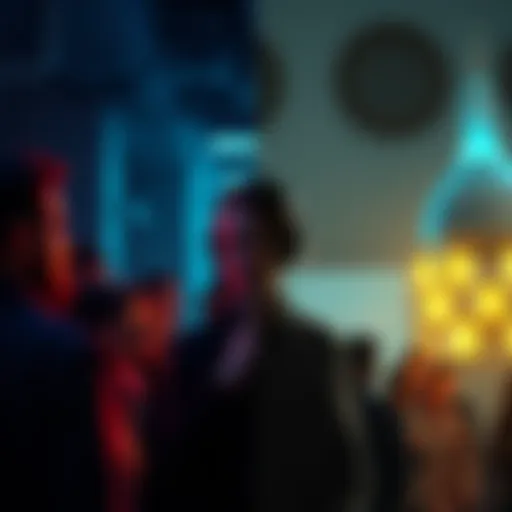 A split-screen image showing a gathering of people expressing concerns about AI technology on one side and a past gathering of individuals worried about the internet on the other side, both looking en...