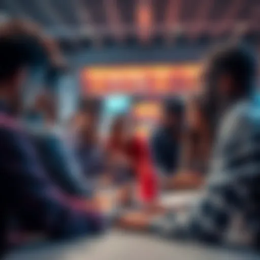 A group of diverse people discussing frustrations with AI image generators, sharing ideas and suggestions.