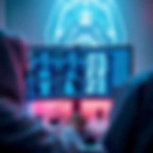 A doctor analyzing medical images with AI technology on a computer screen, highlighting the relationship between AI advancements and human jobs in healthcare.