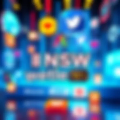 Illustration showing icons or logos of AI NSFW websites, highlighting their features