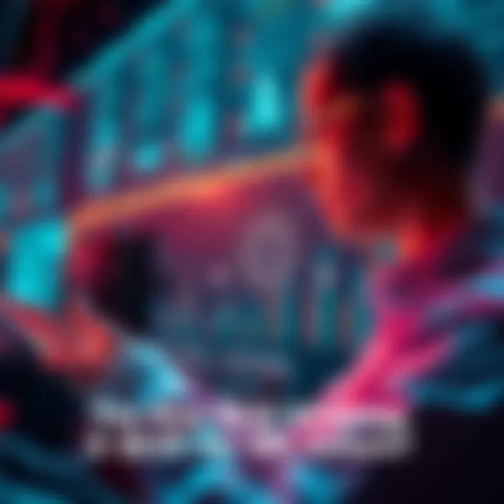 A person using a tablet with AI graphics displayed, illustrating the concept of AI-thinking