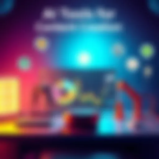 An illustration showing various AI tools being integrated into a digital editor interface for easy content creation