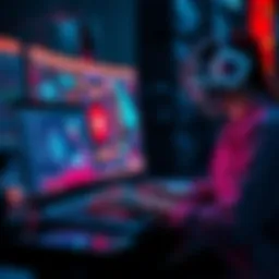 AI Tools for Productivity A person using a laptop with AI software to streamline tasks and enhance productivity.